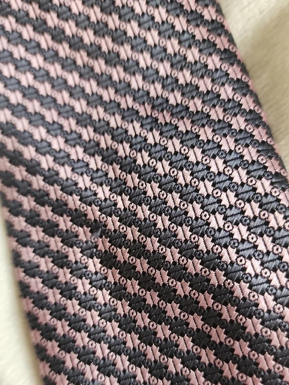 Viterelli Tie Lavender and Slate Grey Micro-Patterned